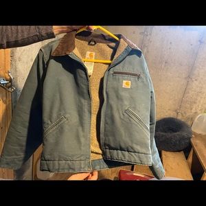 Womens carhartt jacket, size small, blue color